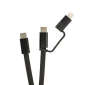 Arc Ultra-thin RCS recycled 60W 2 in 1 magnetische kabel, zwart