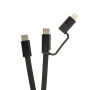 Arc Ultra-thin RCS recycled 60W 2 in 1 magnetische kabel, zwart