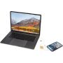 Chechia 5-in-1 30 cm datasynchronisatie- en 27 W snellaadkabel van gerecycled plastic met bamboe details - Wit