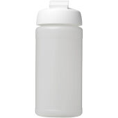 Baseline® Plus 500 ml sportfles met flipcapdeksel - Transparent/Wit