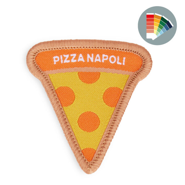 Geweven patch met merrow rand Geweven patch met merrow rand