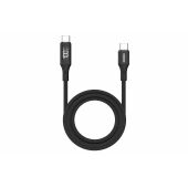 Sitecom CA-1005 USB-C to USB-C Power cable with LED display - Zwart