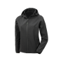 3-laagse gerecycleerde softshell met capuchon voor dames Black XS