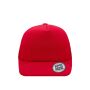 5 Panel Flat Peak Cap red one size