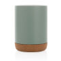 Keramische mok met kurken bodem 280 ml, groen
