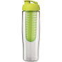 H2O Active® Tempo 700 ml sportfles en infuser met flipcapdeksel - Transparant/Lime