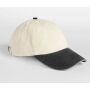 CONTRAST PEAK LOW PROFILE VINTAGE CAP, NATURAL/VINTAGE BLACK, One size, BEECHFIELD