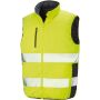 Reversible soft padded safety gilet fluorescent yellow/navy 3XL Reversible soft padded safety gilet fluorescent yellow/navy 3XL