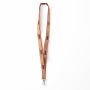 Zeefdruk lanyard van kurk en polyester