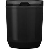Hudson 180 ml dubbelwandige beker van gerecycled plastic - Zwart
