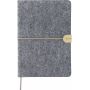 Gerecycled vilt notitieboek (A5) Dario grijs