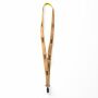 Zeefdruk lanyard van kurk en polyester Zeefdruk lanyard van kurk en polyester