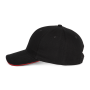 Baseballpet - 6 panelen Black / Red One Size