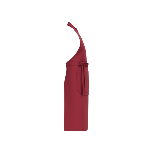 Schort met zak van biologisch katoen Hibiscus Red One Size Schort met zak van biologisch katoen Hibiscus Red One Size
