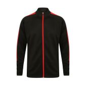 ADULT'S KNITTED TRACKSUIT TOP, BLACK/RED, XXL, FINDEN HALES