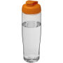 H2O Active® Tempo 700 ml sportfles met flipcapdeksel - Transparant/Oranje