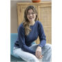 Zenon dames sweater met crewneck - Navy - 4XL