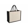 Jute-Katoen Tote OEKO-TEX® 42.5 x 19 x 32cm 320g/m² - Zwart