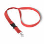 Afneembare polyester lanyard in Pantone-kleur met zeefdruk en metalen karabijnhaak Afneembare polyester lanyard in Pantone-kleur met zeefdruk en metalen karabijnhaak