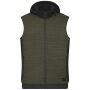 Men's Padded Hybrid Vest olive melange/black 6XL