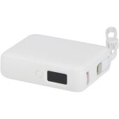 Acrux tabletpowerbank van 10.000 mAh 35 W met ingebouwde Type-C kabel van gerecycled plastic - Wit