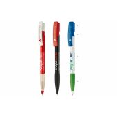 Balpen Nash grip combi - Wit/transparant / Fluor assorti