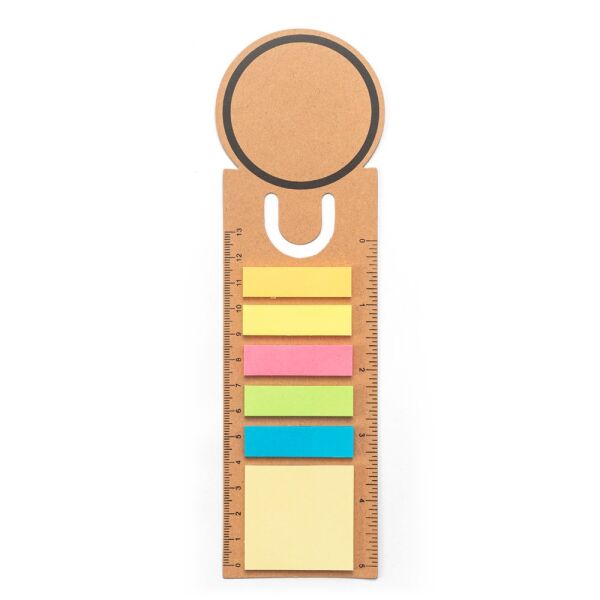 SAWYER. 3-in-1 kantoorset, gemaakt van 100% gerecycled papier, met een ronde bovenkant en zwarte opdruk rondom