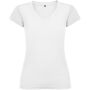 Victoria damesshirt met V-hals en korte mouwen - Wit - 3XL