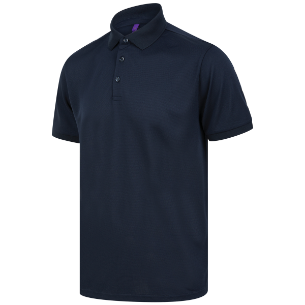 Herenpolo van gerecycled polyester Navy 4XL Herenpolo van gerecycled polyester Navy 4XL