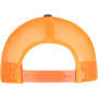 Tweekleurige Retro Truckerpet Charcoal / Neon Orange One Size