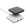 RCS gerecycled plastic 10W draadloos oplader met USB-poorten, wit