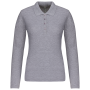 Piqué-damespolo lange mouwen Oxford Grey M Piqué-damespolo lange mouwen Oxford Grey M