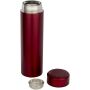 Taylor 450 ml double wall stainless steel flask with tea strainer - Red