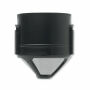CAFETITO - Dubbelwandige mok koffiefilter - Zwart