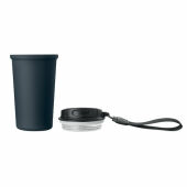 NAKANO - Gerecycled stalen beker 400ml - Marineblauw
