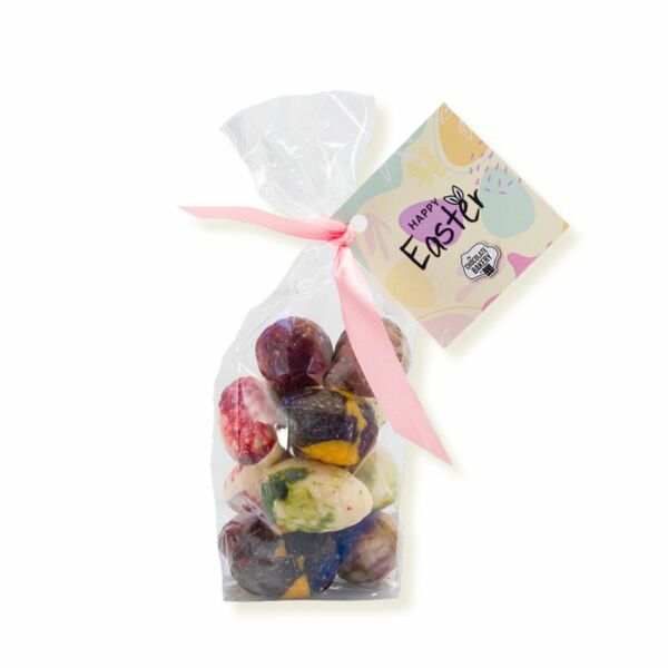 Luxe gevulde bonbon paaseitjes mix in folie, 125 gram