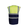 Tweekleurig veiligheidshesje Hi Vis Yellow / Navy M