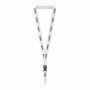 Afneembare lanyard van biologisch katoen met zeefdruk Afneembare lanyard van biologisch katoen met zeefdruk