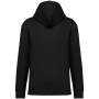 Ecologische uniseks sweater met capuchon en verlaagde schouders in geborsteld fleece Black XXS