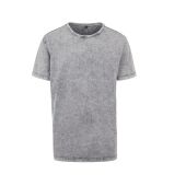 ACID WASHED TEE, GREY/BLACK, L, BUILD YOUR BRAND