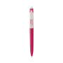 Vibe GRS certified R-ABS pen met ultra vloeiende inkt, roze, wit