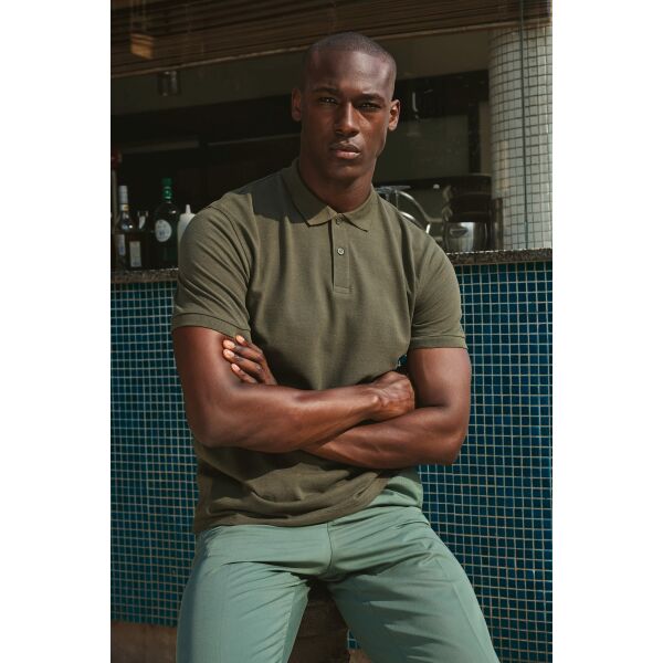 Men's organic polo shirt Fire Red S Men's organic polo shirt Fire Red S