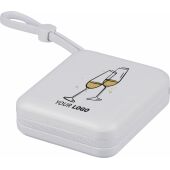 Gerecycled ABS powerbank Jona zwart