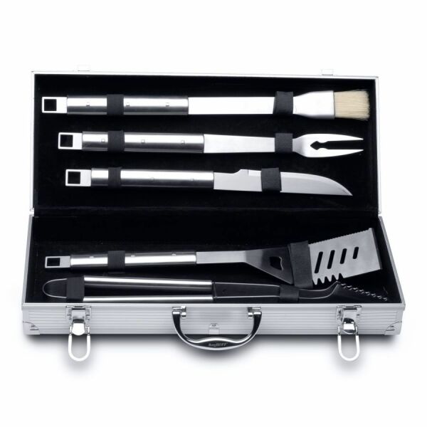 BergHOFF Cubo 6Pc Stainless Steel BBQ Set with Case