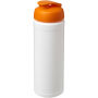 Baseline® Plus 750 ml sportfles met flipcapdeksel - Wit/Oranje