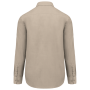 Overhemd in onderhoudsvriendelijk polykatoen-popeline heren Beige L