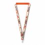 Polyester keycord met gesublimeerde satijnen overlay