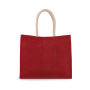 Jute Strandtas Cherry Red / Gold One Size
