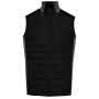 Herenbodywarmer in twee stoffen black / dark grey heather XS