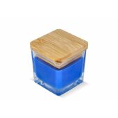 Chakra plantaardige kaars in glazen houder - Blauw
